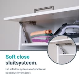 Washcab® Wasmachine Kast - Droger Verhoger - Wasmachine Ombouw - Droger op wasmachine Wit - Stack — thumbnail 6