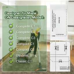 16 stuks Geschikt voor Miele Complete Stofzuiger filter filter kit voor het vervangen van de installatie - Stofzuiger onderhoud en reinigings accessoires - Stofzuiger filter - hepa filter — thumbnail 5