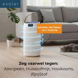 Evolar Luchtreiniger met HEPA 13 Filter - CADR: 400m3/h - Air Purifier - Slaapmodus - Luchtkwaliteit Indicator - Pure4 + — thumbnail 8