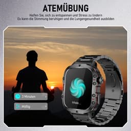 Manike QX11 Smartwatch – 1,96 inch AMOLED Display - Hartslag & Bloeddrukmeting - SpO₂ - Slaaptracking - Multisport - IP68 Waterdicht - 7 Dagen Batterij - Android & iOS Compatibel - Meldingen - Stappenteller - Sporthorloge - Activity Tracker — thumbnail 10