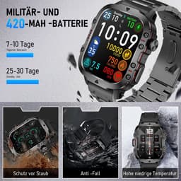 Manike QX11 Smartwatch – 1,96 inch AMOLED Display - Hartslag & Bloeddrukmeting - SpO₂ - Slaaptracking - Multisport - IP68 Waterdicht - 7 Dagen Batterij - Android & iOS Compatibel - Meldingen - Stappenteller - Sporthorloge - Activity Tracker — thumbnail 8