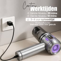 Kruimeldief Snoerloos - Handstofzuiger - 20.000 Pa zuigkracht - Auto Stofzuiger met 9 Opzetstukken - Kruimelzuiger - 100W - Airduster - Zuigen & Blazen — thumbnail 9