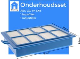 Kleanburg® - Geschikt voor AEG LX7, LX8, ASPC en AUF - Filter set van 2 stuks - Motorfilter en HEPA-filter — thumbnail 3