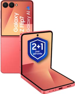 Samsung Galaxy Z Flip7 5G - 512GB - Coral Red + 1 Jaar extra garantie — thumbnail 1