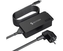 Siltcon® USB C oplader 65W – Geschikt voor o.a. Lenovo, HP, Dell, Asus, Acer - Oplader USB C – 15W, 45W, 65W – Universeel Laptops, Tablets en Telefoons – 3 meter kabel