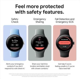 Google Pixel Watch 2 – Zilverkleurige kast – Blauw sportbandje – GPS – 5ATM – Fitbit functies – 24u batterij – AMOLED scherm — thumbnail 6