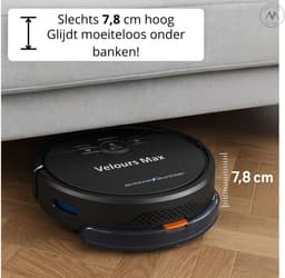 Velours Max® - Robotstofzuiger met Dweilfunctie - Robot Stofzuiger - Slimme Navigatie - Met Laadstation - Automatisch Oplaadstation - Dweilrobot - Huisdieren - Robotstofzuigers met Dweilfunctie - Robotstofzuigers - Stofzuiger - Stofzuigers — thumbnail 12