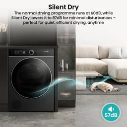 Hisense DH5I104BBAB - Wasdroger - 10 kg - Zwart - Warmtepomp - Vrijstaand - Energieklasse A - Auto Dry - iCare - iDry - Trommelverlichting - ConnectLife - TouchScreen - Stoom functie - Anti Kreuk — thumbnail 11