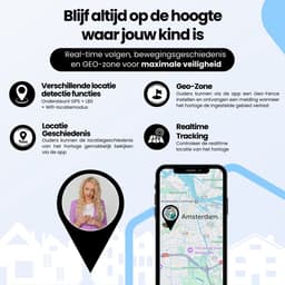 Protectly® GPS Horloge Kind Met Simkaart - SOS-Knop - Smartwatch Kinderen - Smartwatch Kind - GPS Tracker Kind - 4G - Videobellen - HD Camera - Whatsapp en SMS - Elke polsmaat - Incl. Simkaart — thumbnail 4