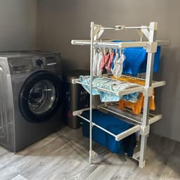 RFWR® Verwarmd Droogrek 3 Lagen - Energiezuinig en Draagbaar Kledingrek met 21m Droogruimte — thumbnail 3