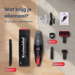Hiton Kruimeldief - Kruimeldief snoerloos - Handstofzuiger - Auto stofzuiger - Kruimelzuiger - 4 opzetstukken — thumbnail 4