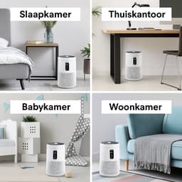 Blanc Square Luchtreiniger Pro - Air Purifier - HEPA 13 + Koolstoffilter - 400m³/h 90m² met UV-Desinfectie - Slaapkamer, Woonkamer, Kantoor – Tegen Allergie, Pollen, Geurtjes - Luchtkwaliteitindicator - Clean Air Slaapstand — thumbnail 11