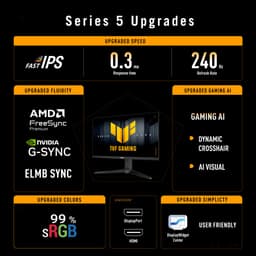 ASUS TUF Gaming VG279QML5A - FHD Fast IPS Gaming Monitor - 240Hz - 0.3ms - G-Sync Compatible - 27 Inch — thumbnail 13