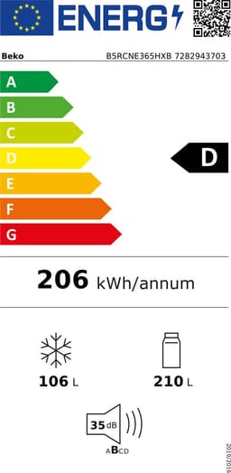 Beko B5RCNE365HXB - Koel-vriescombinatie — thumbnail 2