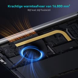 Huidun HiBook 6 Laptop - 15,6 inch Full HD - 16 GB RAM - 256 GB SSD - Intel N150 - Windows 11 Notebook - UHD Graphics - 5000mAh - Grijs — thumbnail 3
