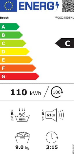 Bosch Serie 6 WQG245D5NL - Wasdroger - Zelfreinigende condensor - Blijvend energiezuinig - Warmtepompdroger - Zeer stil - Droogt zoals jij wilt met AutoDry — thumbnail 2