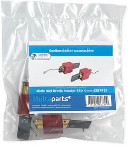 Multaparts® koolborstelset geschikt voor Miele wasmachine | In houder | Afmetingen van de koolborstel 10 x 4 mm | Alternatief voor 4297410, 4297411, 4297412, 4297413 — thumbnail 3