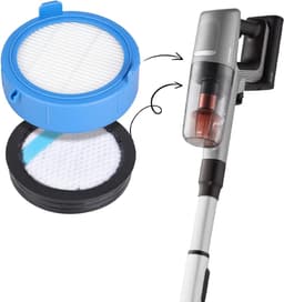 HEPA Filter geschikt voor AEG 8000 Ultimate Steelstofzuiger Vervanging Onderdelen - Steelstofzuiger filter - HEPA filter - Stofzuiger reserveonderdelen filter - 1 voormotorfilters, 1 hygiënefilter — thumbnail 4