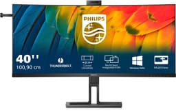 Philips 40B1U6903CH 6000 Series - LED-monitor - gebogen - USB - 39.7" - 5120 x 2160 WUHD @ 75 Hz - IPS - 300 cdm² - 1000:1 - HDR10 - 4 ms - Thunderbolt 4, 2xHDMI, DisplayPort - luidsprekers - textuurzwart — thumbnail 1