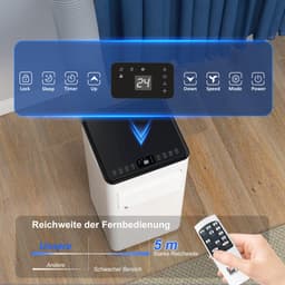 HOMCOM-Mobile Klimageräte aus ABS, Stahl Weiß — thumbnail 6