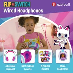 Gabby's Poppenhuis - Flip 'n Switch - kinderkoptelefoon met volumebegrenzing - verstelbaar - comfortabel — thumbnail 9