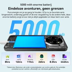 Blackview SHARK 6 Smartphone 5G AI - DUAL SIM - 24 GB RAM - 128 GB ROM - Octa Core - Android 15 - 6,88 inch - NFC - Zwart — thumbnail 8