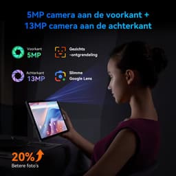 TABWEE Tablet - T90 Gemini AI Tablet - 24GB RAM - 128GB ROM - 8000 mAh - 11 Inch - Android 16 - Met Toetsenbord(QWERTY) - Hoes - Stylus - Muis - Grijs — thumbnail 4