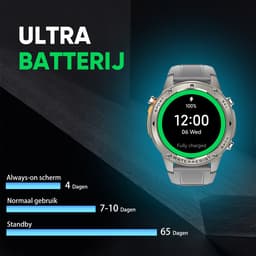 Synyq GPS Pro - GPS Smartwatch Heren - 3 Bandjes - 51mm - AMOLED Scherm - 5ATM Waterdicht - Belfunctie - 170+ Sportmodi - Stappenteller - Hartslag, Slaapmeter, SpO2 - Smartwatch Heren - Horloge Heren - Sport Horloge - IOS & Android — thumbnail 10