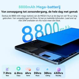 Blackview MEGA 3 Tablet - Android 15 - 12.1 Inch - 36GB RAM - 256GB ROM - Dual 4G LTE - 8800mAh - 13MP+50MP Camera - Blauw — thumbnail 9
