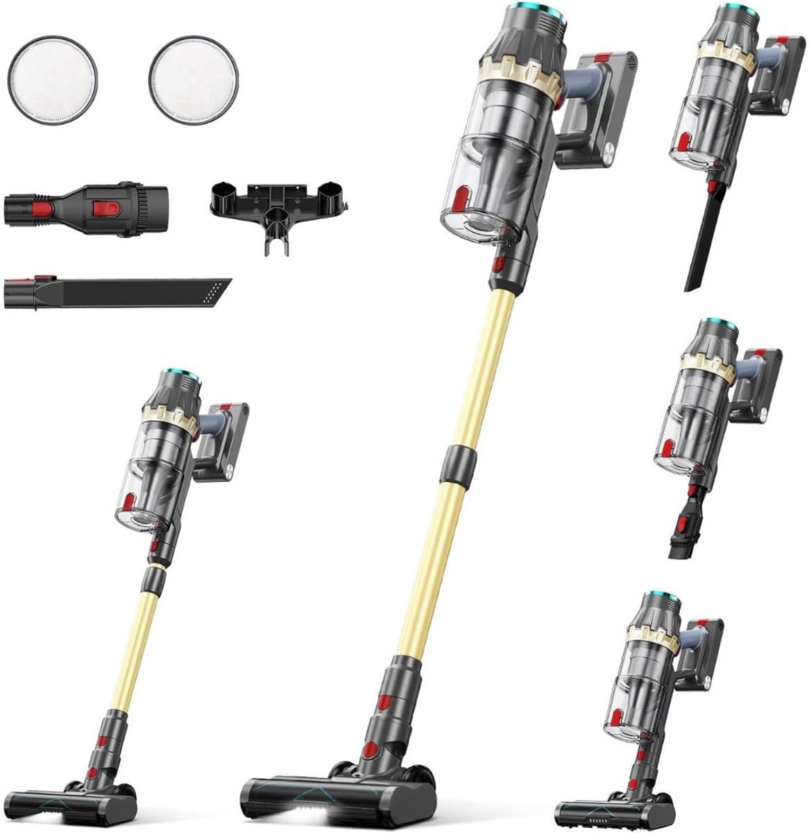 MKSS® Stofzuiger draadloos - Steelstofzuiger Snoerloos - Tapijtreiniger — afbeelding 1