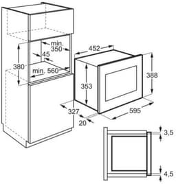 inbouw magnetron 20l 700w zwart - electrolux - lms2203emx — thumbnail 10
