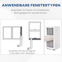 HOMCOM-Mobile Klimageräte aus ABS Weiß — thumbnail 11