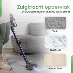 Heevey 4-in-1 Steelstofzuiger Draadloos - Steelstofzuiger snoerloos - Stofzuiger zonder zak - HEPA Filter - Handstofzuiger - Kruimeldief - 150 airwatts - Met 4 verschillende opzetstukken — thumbnail 3