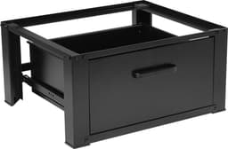 Vonia Wasmachine Verhoger - Wasmachine Verhoger met lade - Wasmachine Sokkel - Wasmachine Kast - Wasmachine ombouw - 54x63x31 - Zwart — thumbnail 1
