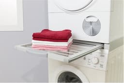 Roller - Aansluitframe wasmachine droger met waslijnrol - 60x60 cm - grijs — thumbnail 4
