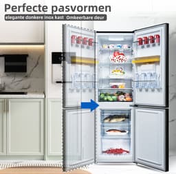 CHiQ FBM228NE4DE - Koel-vriescombinatie - 231 Liter - No Frost - 3D Multi-Air Flow - Waterdispenser - Supervriezen - 12 jaar garantie op compressor — thumbnail 6