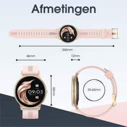 SAMMIT Smartwatch Dames Goud - Meldingen - Met Stappenteller - Iphone & Android - Smartwatch Dames — thumbnail 7