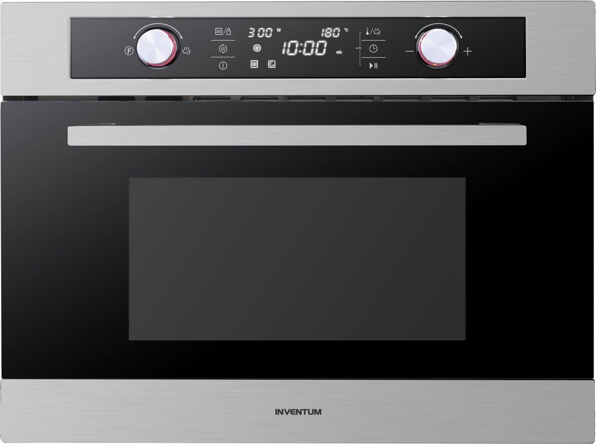 Inventum IMC6044RK - Inbouw combi-oven - Hetelucht - Magnetron - Grill - 44 liter - 45 cm hoog - Tot 230 graden - RVS/Zwart — afbeelding 1