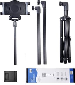 HiCHiCO - Tabletstatief - Professioneel en universeel - Tripod -  7-10inch - Inclusief telefoonhouder, opbergtas en Bluetooth afstandsbediening — thumbnail 11