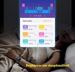 Belesy® Tachy - Smartwatch Dames - Smartwatch Heren - Horloge - 1.3 inch - Kleurenscherm - Stappenteller - Bloeddruk - Hart ECG - Mutli sport - Zilver - Blauw - Siliconen - Moederdag — thumbnail 22
