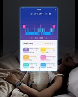 Belesy® Tachy - Smartwatch Dames - Smartwatch Heren - Horloge - 1.3 inch - Kleurenscherm - Stappenteller - Bloeddruk - Hart ECG - Mutli sport - Zilver - Blauw - Siliconen - Moederdag — thumbnail 17