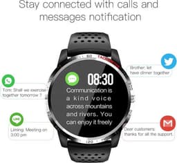 Belesy® Tachy - Smartwatch Dames - Smartwatch Heren - Horloge - 1.3 inch - Kleurenscherm - Stappenteller - Bloeddruk - Hart ECG - Mutli sport - Zilver - Blauw - Siliconen - Moederdag — thumbnail 11