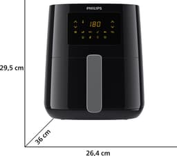 Philips Airfryer Essential 3000 Series - HD9252/70 - 4 liter (L)- Hetelucht friteuse - Digitaal display - Warmhoudfunctie — thumbnail 7