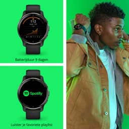 Garmin Venu 2 Plus Health Smartwatch - Amoled touchscreen - 9 dagen batterij - spraakbesturing - Zwart — thumbnail 3