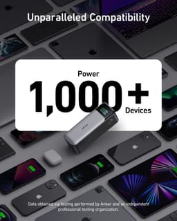 Anker 737 Powerbank (PowerCore 24K) 24.000mAh - 140W - 2x USB-C en 1x USB-A Poorten - Zwart/Zilver - Smart Digital Display - Geschikt voor Smartphones en Laptops — thumbnail 9