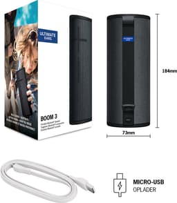 Ultimate Ears Boom 3 - Draadloze Speaker - Bluetooth - Night Black — thumbnail 12