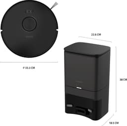 Hombli Slimme Robotstofzuiger - LiDAR Navigatie - Dweilen (300 ml) - No-Go Zones Anti-Val Sensor HEPA Filter - Compatibel met Alexa, Google en Siri- Alle vloeren - Zwart — thumbnail 9