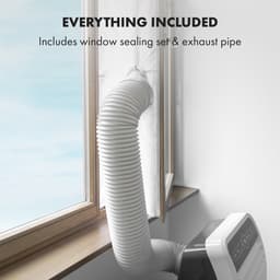 Klarstein Mobiele airconditioner met luchtafvoerslang, 4-in-1 airconditioner met ventilator, luchtontvochtiger & nachtmodus, Kleine & draagbare airconditioner voor thuis & op kantoor, Laag verbruik, 9000 BTU,6 kW voor 33 m² - Afstandsbediening — thumbnail 22
