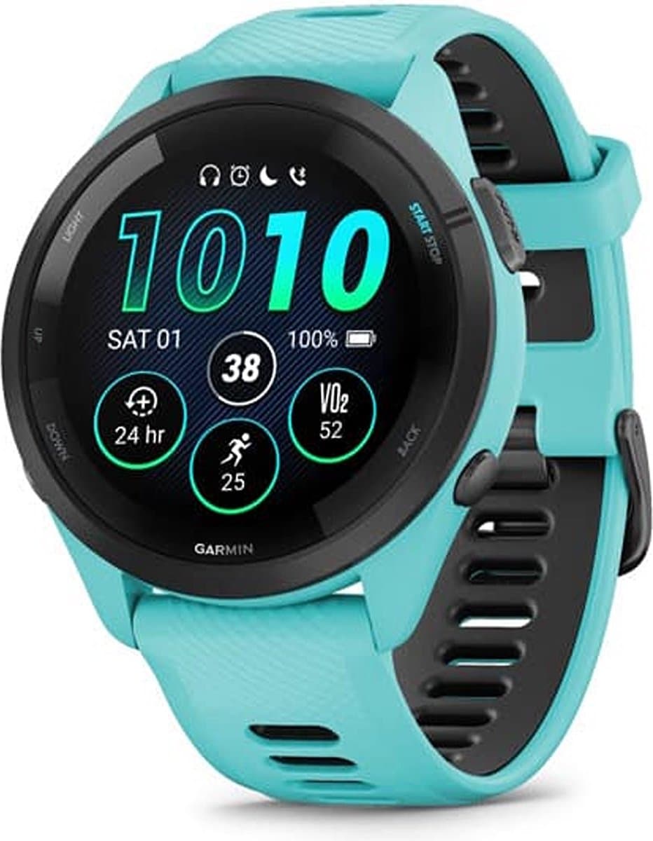 Garmin Forerunner 265 - Sporthorloge met GPS - Geschikt voor hardlopen - 46 mm – Blauw — afbeelding 1