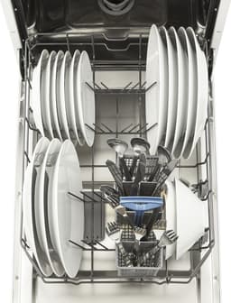 Inventum VVW4530AW smalle vaatwasser - 10 couverts - 45 cm breed - Bestekmand - 6 programma’s - Startuitstel - Energielabel D - Vrijstaand - Wit — thumbnail 5